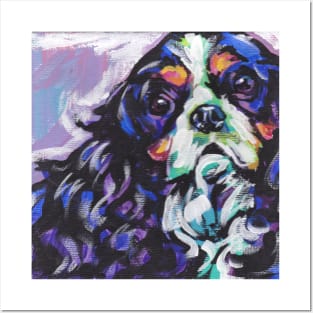 cavalier king charles spaniel Dog Bright colorful pop dog art Posters and Art